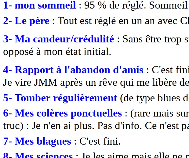 Mon bilan personnel 